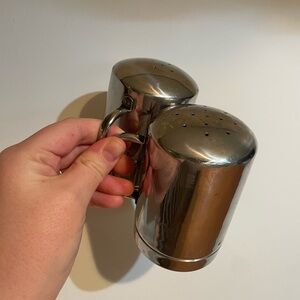 Pair of vintage Stainless Steel Salt and Pepper Shakers